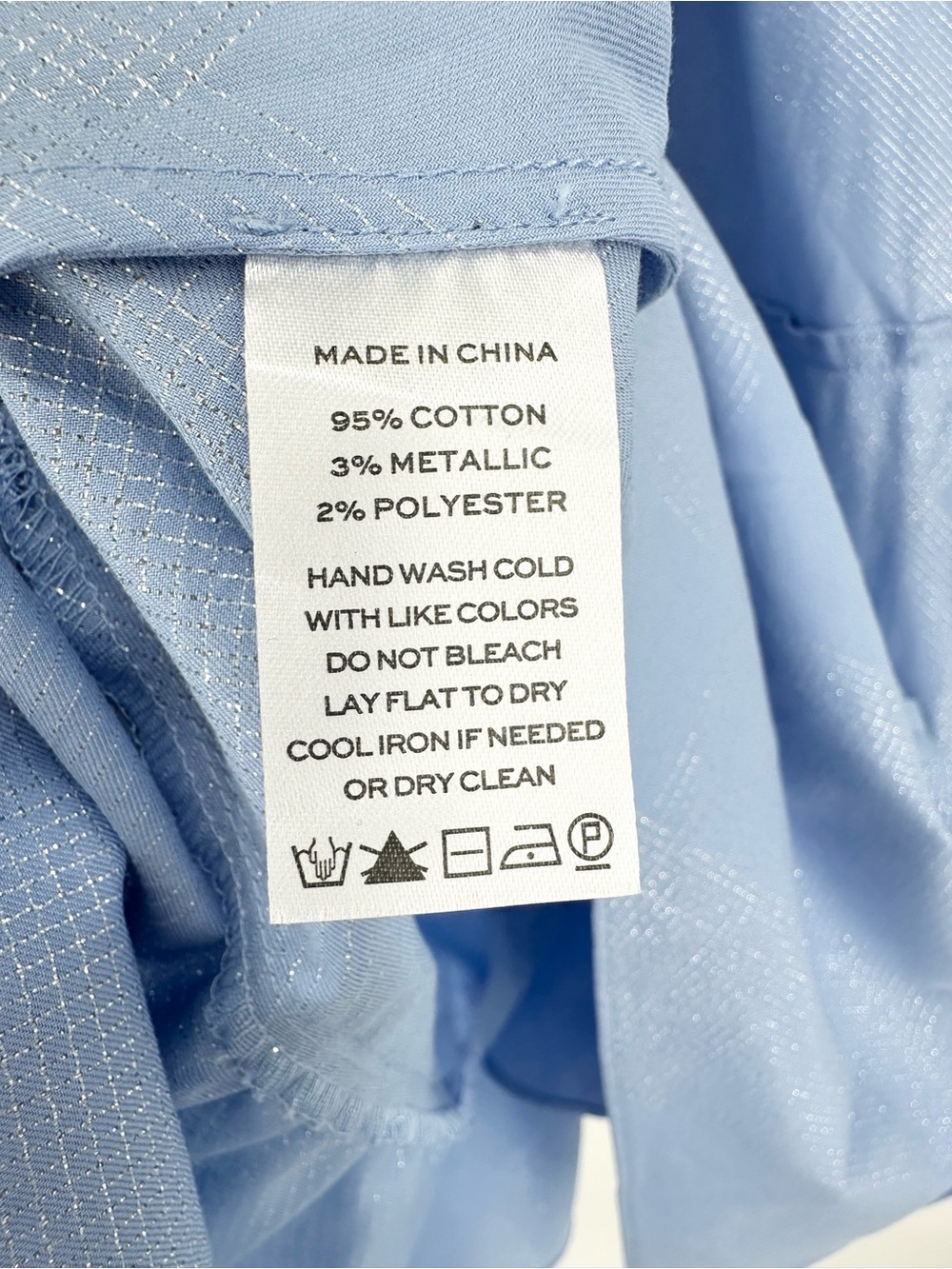 Hill House Ellie Nap Dress Light Blue Glitter Metallic Check - Picture 13 of 17